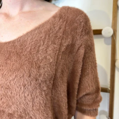 K804- Pull "Pilou Pilou" (Tu) 🇮🇹 - marron - taille-unique