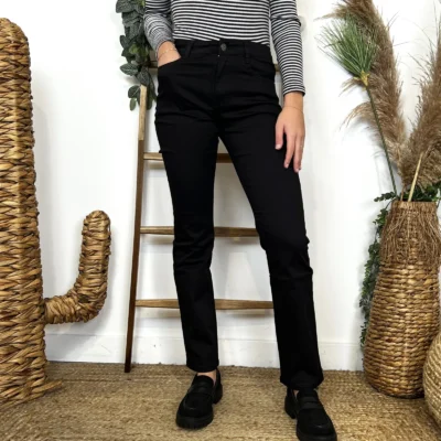 O170- Jean coupe Droite Voggo (T34-T44) - noir - 44