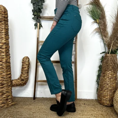 O147- Jean Slim (T34-T44) - bleu-canard - 44