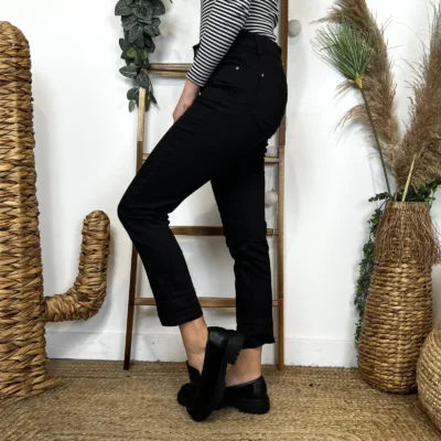 O130- Jean 7/8ème Voggo (T34-T44) - noir - 44