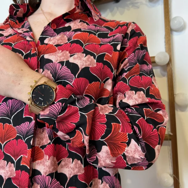 K741- Chemise Gingko (T36-T40) - fuchsia - 38