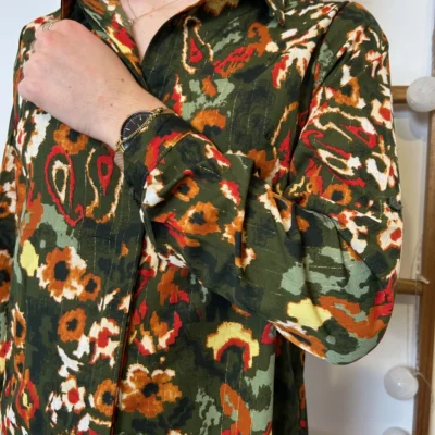 K775- Blouse Imprimée "Z-One" (T36-T40) - kaki - 38