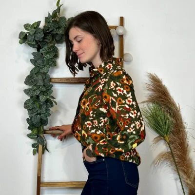 K775- Blouse Imprimée "Z-One" (T36-T40) - kaki - 38