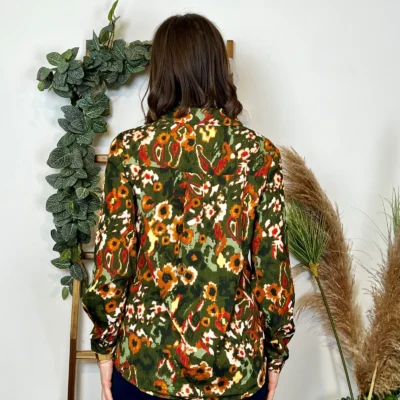 K775- Blouse Imprimée "Z-One" (T36-T40) - kaki - 38