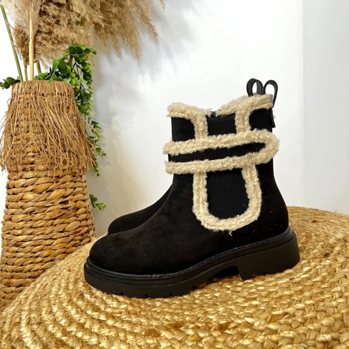 R465- Boots bi-matière (T36-T41) - noir - 41