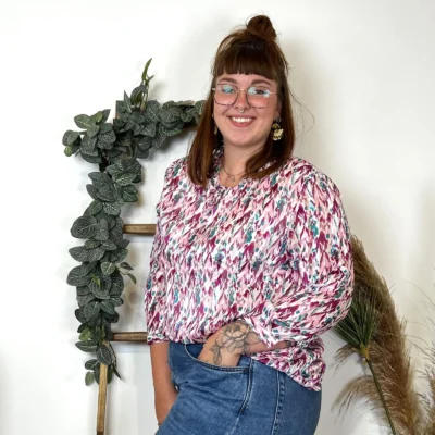 Z793- Blouse Christy Satinée (T44-T52) - fuchsia - 52