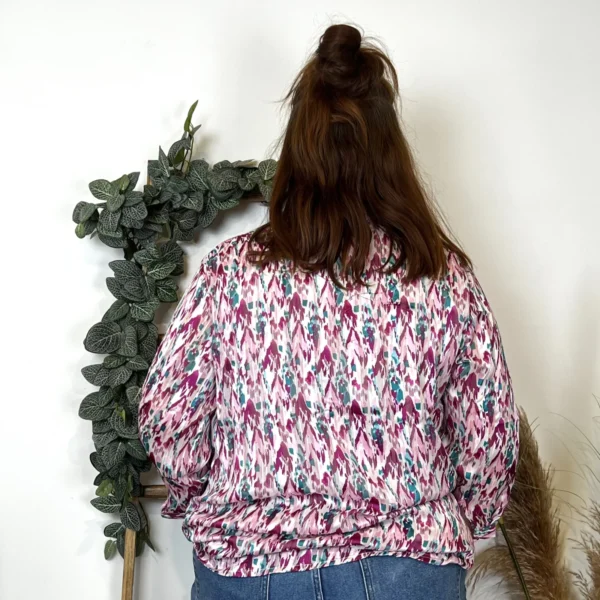 Z793- Blouse Christy Satinée (T44-T52) - fuchsia - 52