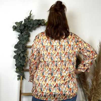 Z793- Blouse Christy Satinée (T44-T52) - orange - 52