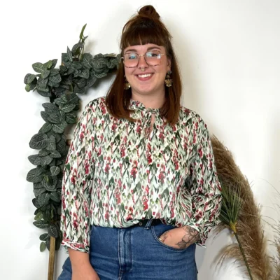 Z793- Blouse Christy Satinée (T44-T52) - vert-celadon - 52