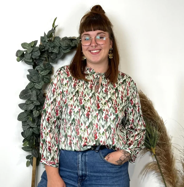 Z793- Blouse Christy Satinée (T44-T52) - vert-celadon - 52