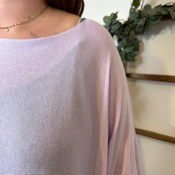 K861- Pull fin "Jolies Formes" - violet - taille-unique-grande-taille