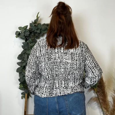 Z799- Blouse Boule Christy (T44-T52) - noir - 52