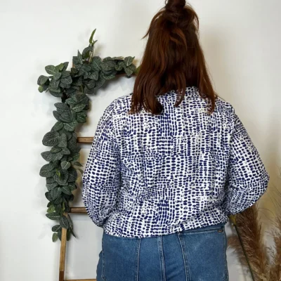 Z799- Blouse Boule Christy (T44-T52) - marine - 52