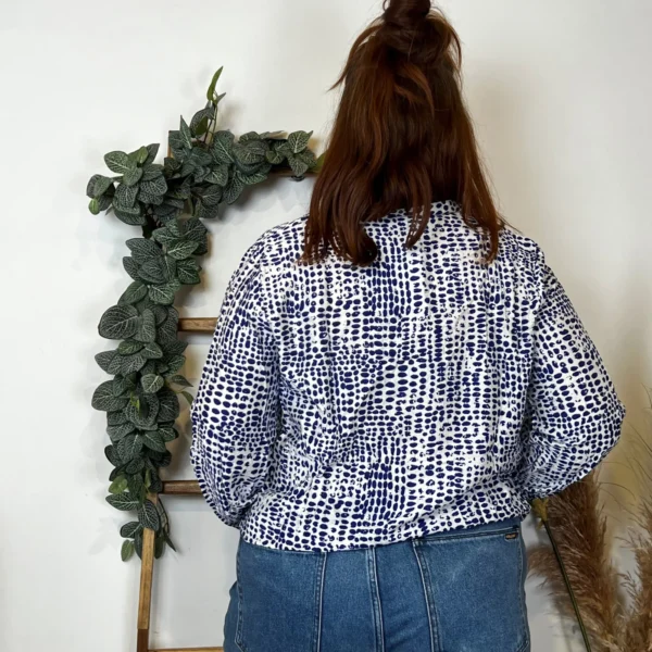 Z799- Blouse Boule Christy (T44-T52) - marine - 52