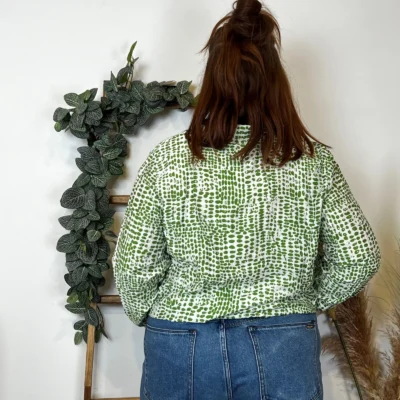 Z799- Blouse Boule Christy (T44-T52) - vert-bresil - 52