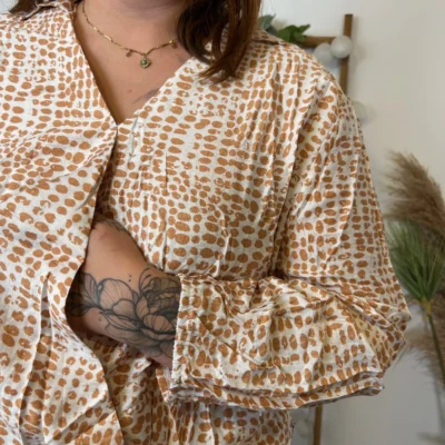 Z799- Blouse Boule Christy (T44-T52) - camel - 52