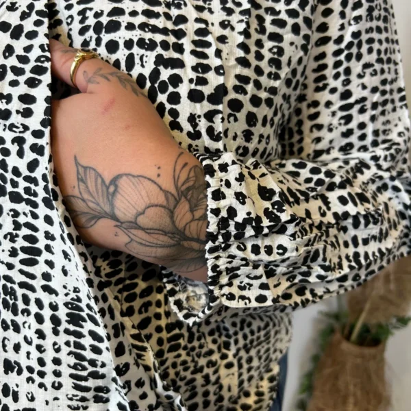 Z799- Blouse Boule Christy (T44-T52) - noir - 52