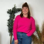 Pull col rond laine et cachemire femme TRICOTONIC T44 - fuchsia - 48