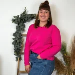 Pull col rond laine et cachemire femme TRICOTONIC T44 - fuchsia - 48
