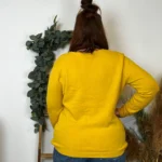 Pull col V laine et cachemire femme TRICOTONIC T44 - moutarde - 48