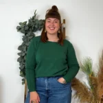 Pull col rond laine et cachemire femme TRICOTONIC T44 - vert-sapin - 48