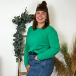 Pull col rond laine et cachemire femme TRICOTONIC T44 - vert-bresil - 48