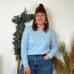 Pull col rond laine et cachemire femme TRICOTONIC T44 - bleu-ciel - 48