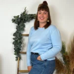 Pull col rond laine et cachemire femme TRICOTONIC T44 - bleu-ciel - 48