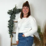 Pull col rond laine et cachemire femme TRICOTONIC T44 - ecru - 48