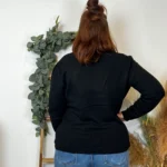 Pull col rond laine et cachemire femme TRICOTONIC T44 - noir - 48