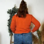 Pull col rond laine et cachemire femme TRICOTONIC T44 - rouille - 48
