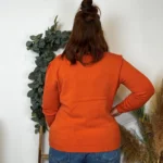 Pull col rond laine et cachemire femme TRICOTONIC T44 - rouille - 48