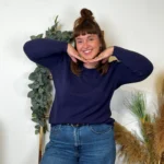 Pull col rond laine et cachemire femme TRICOTONIC T44 - marine - 48