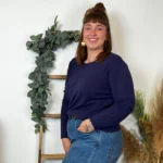 Pull col rond laine et cachemire femme TRICOTONIC T44 - marine - 48