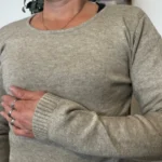 Pull col rond laine et cachemire femme TRICOTONIC T40 - taupe - 42
