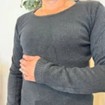 Pull col rond laine et cachemire femme TRICOTONIC T40 - noir - 42
