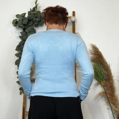 Y248- Pull Laine Cachemire "Tricotonic" (les T36&40) - bleu-ciel - 40