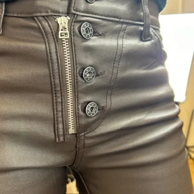 P068- Jean Enduit Melly&Co fourré (T34-T42) - marron - 42