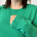 Pull col rond laine et cachemire femme TRICOTONIC T36-T42 - vert-bresil - 42