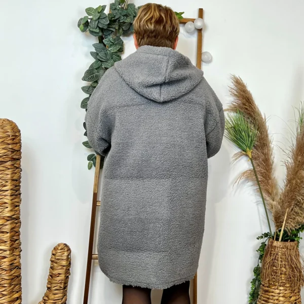 K997- Manteau Bouclette (Gt) 🇮🇹 - gris - taille-unique-grande-taille