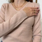 Pull col V laine et cachemire femme TRICOTONIC T40 - rose-poudre - 40