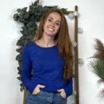 Pull col rond laine et cachemire femme TRICOTONIC T40 - bleu-royal - 42