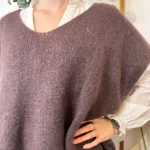 Pull femme col V maille douce « Tendance » - marron - taille-unique-grande-taille
