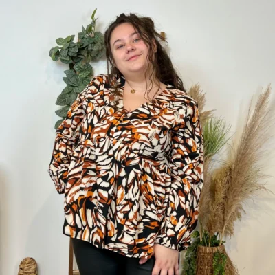 K760- Blouse Maëlle (T40-T48) - rouille - 48