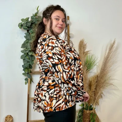 K760- Blouse Maëlle (T40-T48) - rouille - 48