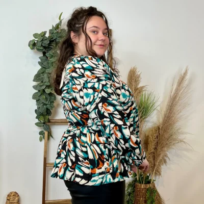 K760- Blouse Maëlle (T40-T48) - vert-emeraude - 48