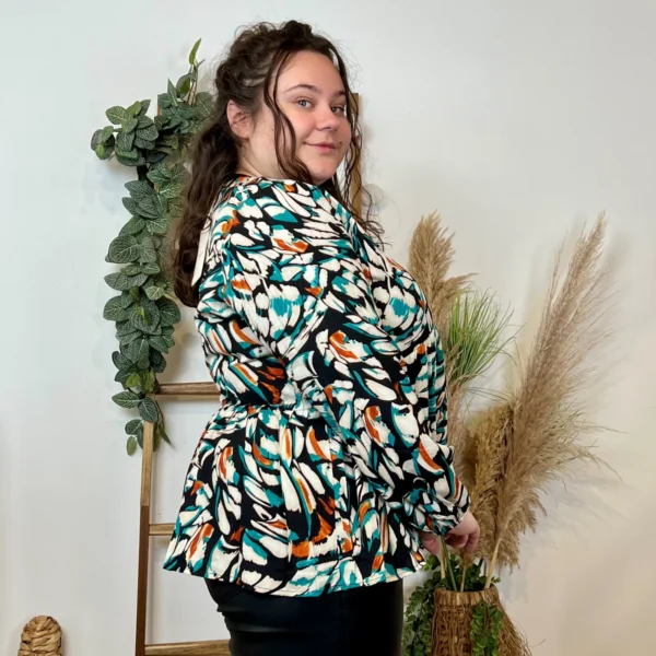 K760- Blouse Maëlle (T40-T48) - vert-emeraude - 48