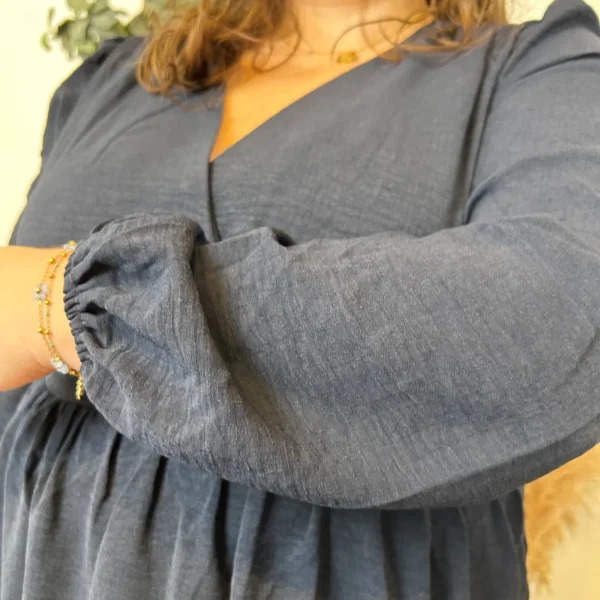 K795- Robe Maëlle unie (T40-T48) - marine - 48