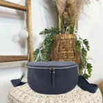 Sac banane femme Flora & Co à double zip - marine - sans-taille