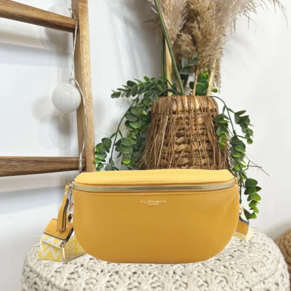 P409- Banane Flora & Co - moutarde - taille-unique